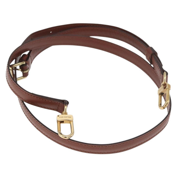 LOUIS VUITTON Adjustable Shoulder Strap Leather 37""-44.1"" Brown Auth BA12757
