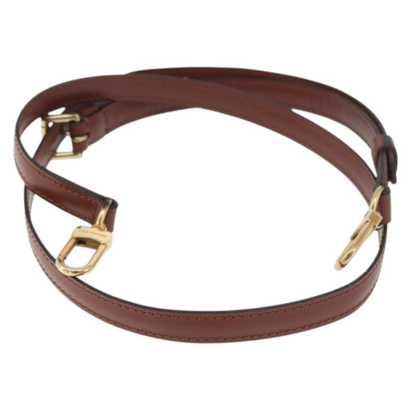 LOUIS VUITTON Adjustable Shoulder Strap Leather 37""-44.1"" Brown Auth BA12757