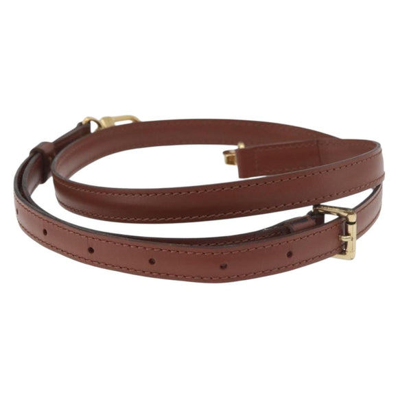 LOUIS VUITTON Adjustable Shoulder Strap Leather 37""-44.1"" Brown Auth BA12757