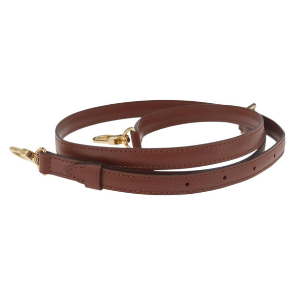 LOUIS VUITTON Adjustable Shoulder Strap Leather 37""-44.1"" Brown Auth BA12757
