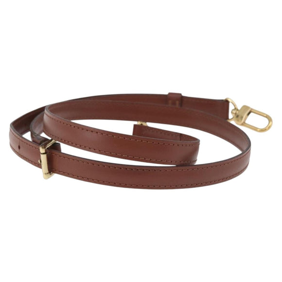 LOUIS VUITTON Adjustable Shoulder Strap Leather 37""-44.1"" Brown Auth BA12757
