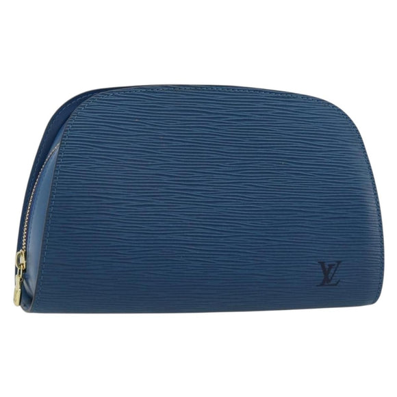 LOUIS VUITTON Epi Dauphine GM Pouch Blue M48435 LV Auth BA12758