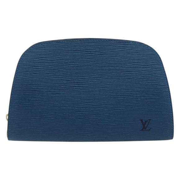 LOUIS VUITTON Epi Dauphine GM Pouch Blue M48435 LV Auth BA12758