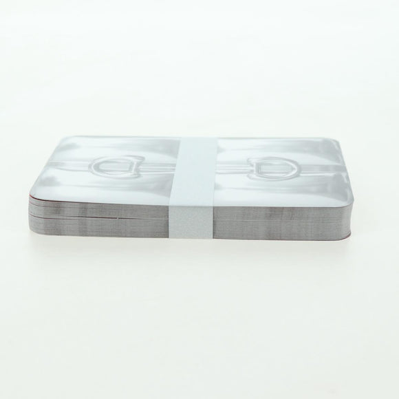 GUCCI Horsebit Card Case Playing Cards Set Leather Navy Auth BA12759M
