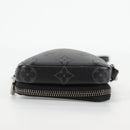 LOUIS VUITTON Monogram Eclipse Double Phone Pouch Gray M69534 LV Auth BA1275A-10