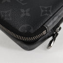 LOUIS VUITTON Monogram Eclipse Double Phone Pouch Gray M69534 LV Auth BA1275A-14