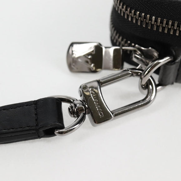 LOUIS VUITTON Monogram Eclipse Double Phone Pouch Gray M69534 LV Auth BA1275A