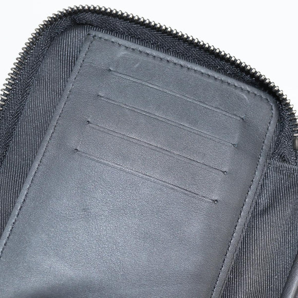 LOUIS VUITTON Monogram Eclipse Double Phone Pouch Gray M69534 LV Auth BA1275A