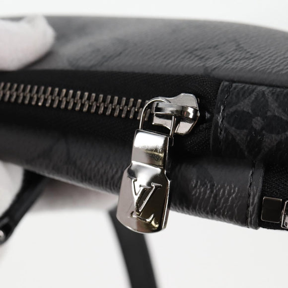 LOUIS VUITTON Monogram Eclipse Double Phone Pouch Gray M69534 LV Auth BA1275A