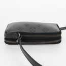 LOUIS VUITTON Monogram Eclipse Double Phone Pouch Gray M69534 LV Auth BA1275A-5