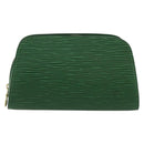 LOUIS VUITTON Epi Dauphine PM Cosmetic Pouch Green M48444 LV Auth BA12760-13