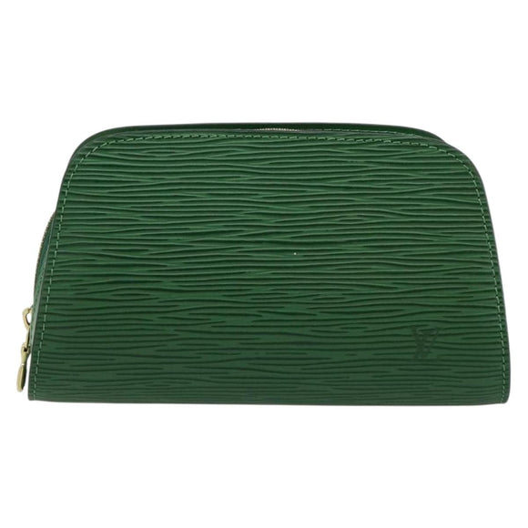LOUIS VUITTON Epi Dauphine PM Cosmetic Pouch Green M48444 LV Auth BA12760
