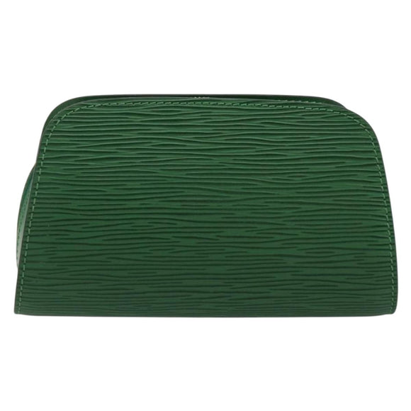 LOUIS VUITTON Epi Dauphine PM Cosmetic Pouch Green M48444 LV Auth BA12760