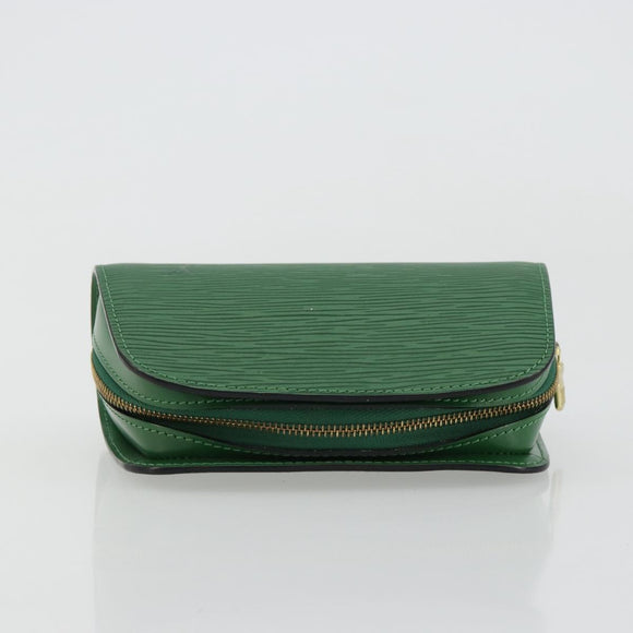 LOUIS VUITTON Epi Dauphine PM Cosmetic Pouch Green M48444 LV Auth BA12760