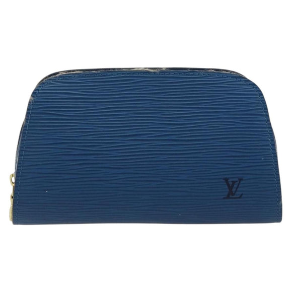 LOUIS VUITTON Epi Dauphine PM Pouch Blauw M48445 LV Auth BA12762