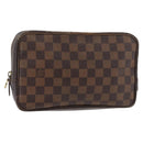 LOUIS VUITTON Damier Ebene Trousse Toilette 25 Clutch Bag N47624 LV Auth BA12764-1