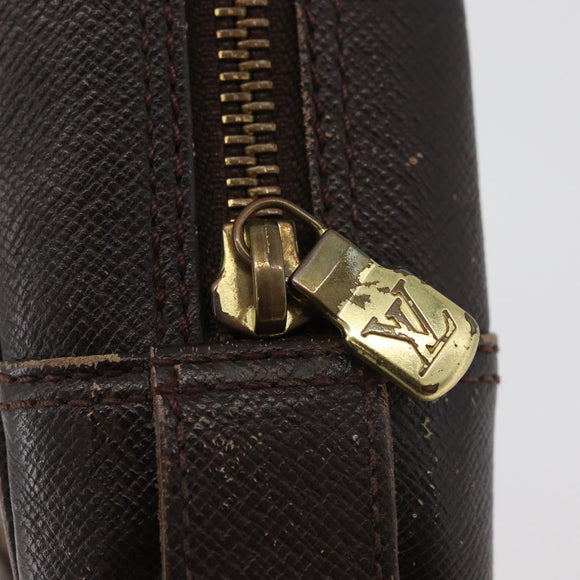 LOUIS VUITTON Damier Ebene Trousse Toilette 25 Clutch Bag N47624 LV Auth BA12764