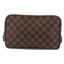 LOUIS VUITTON Damier Ebene Trousse Toilette 25 Clutch Bag N47624 LV Auth BA12764-13