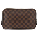 LOUIS VUITTON Damier Ebene Trousse Toilette 25 Clutch Bag N47624 LV Auth BA12764-2