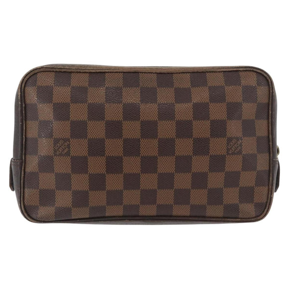 LOUIS VUITTON Damier Ebene Trousse Toilette 25 Clutch Bag N47624 LV Auth BA12764