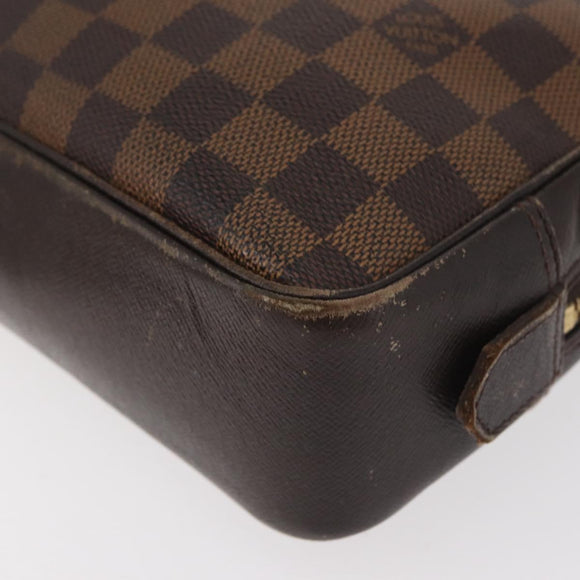 LOUIS VUITTON Damier Ebene Trousse Toilette 25 Clutch Bag N47624 LV Auth BA12764