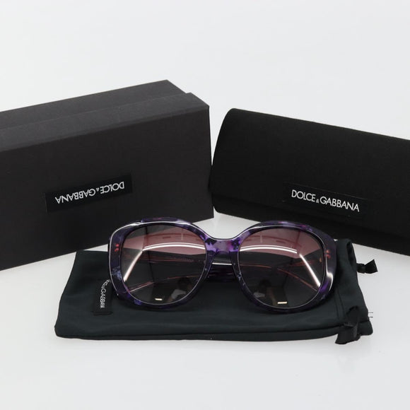 DOLCE&GABBANA Sunglasses plastic Purple Auth BA12767