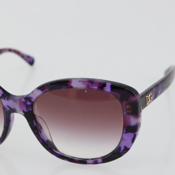 DOLCE&GABBANA Sunglasses plastic Purple Auth BA12767