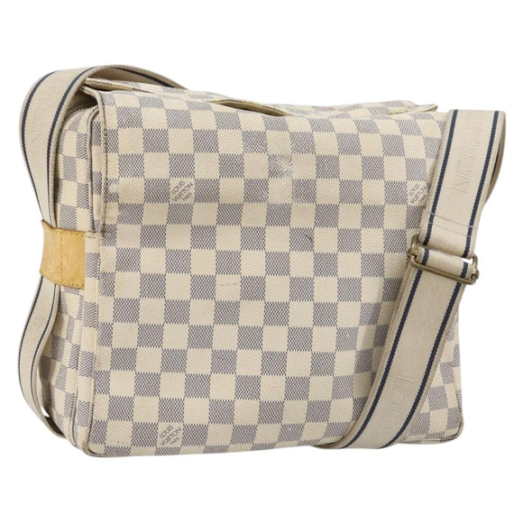 LOUIS VUITTON Damier Azur Naviglio Shoulder Bag N51189 LV Auth BA12769