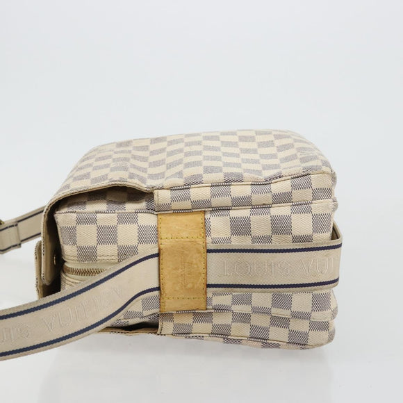 LOUIS VUITTON Damier Azur Naviglio Shoulder Bag N51189 LV Auth BA12769