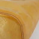 LOUIS VUITTON Monogram Vernis Houston Hand Bag Beige M91004 LV Auth BA12771-8