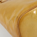 LOUIS VUITTON Monogram Vernis Houston Hand Bag Beige M91004 LV Auth BA12771-15