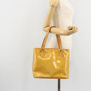 LOUIS VUITTON Monogram Vernis Houston Hand Bag Beige M91004 LV Auth BA12771-26