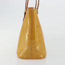 LOUIS VUITTON Monogram Vernis Houston Hand Bag Beige M91004 LV Auth BA12771-3