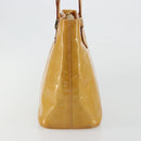 LOUIS VUITTON Monogram Vernis Houston Hand Bag Beige M91004 LV Auth BA12771-4