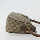 GUCCI GG Supreme Web Sherry Line Bag PVC Beige Gold 89 02 077 Auth BA12772-4