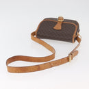 CELINE Macadam Canvas Shoulder Bag PVC Leather Brown Gold Auth BA12773-7