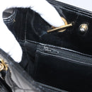 CHANEL Matelasse Chain Shoulder Bag Patent Leather Black Gold CC Auth BA12780-23