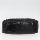 CHANEL Matelasse Chain Shoulder Bag Patent Leather Black Gold CC Auth BA12780-5