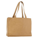 CHANEL Tote Bag Caviar Skin Beige Gold CC Auth BA12781-1