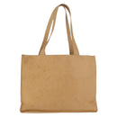 CHANEL Tote Bag Caviar Skin Beige Gold CC Auth BA12781-13