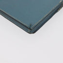 HERMES Bane Souffle Lange Portemonnee Leer Lichtblauw Zilver Auth BA12783-16