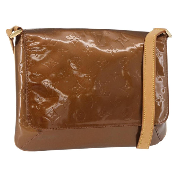 LOUIS VUITTON Monogram Vernis Thompson Street Bag Bronze M91124 LV Auth BA12784