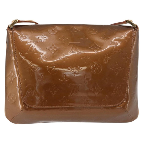 LOUIS VUITTON Monogram Vernis Thompson Street Bag Bronze M91124 LV Auth BA12784