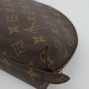 LOUIS VUITTON Monogram Trousse Demi Ronde Cosmetic Pouch M47520 LV Auth BA1279-15