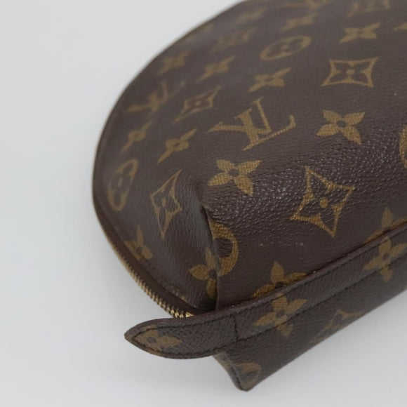 LOUIS VUITTON Monogram Trousse Demi Ronde Cosmetic Pouch M47520 LV Auth BA1279