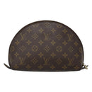 LOUIS VUITTON Monogram Trousse Demi Ronde Cosmetic Pouch M47520 LV Auth BA1279-2