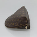 LOUIS VUITTON Monogram Trousse Demi Ronde Cosmetic Pouch M47520 LV Auth BA1279-3