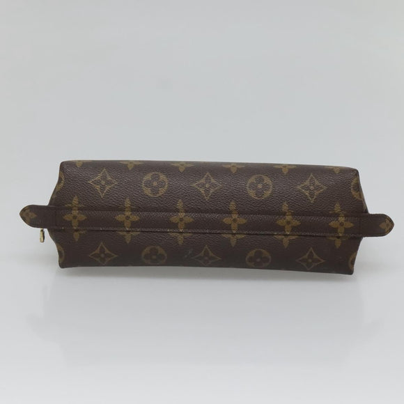LOUIS VUITTON Monogram Trousse Demi Ronde Cosmetic Pouch M47520 LV Auth BA1279