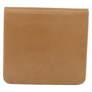 Christian Dior Ketten-Schultertasche Leder Beige Gold Auth BA12791-2
