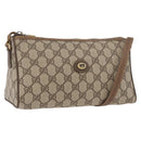 GUCCI GG Supreme Shoulder Bag PVC Beige Gold 89 02 086 Auth BA12793-1